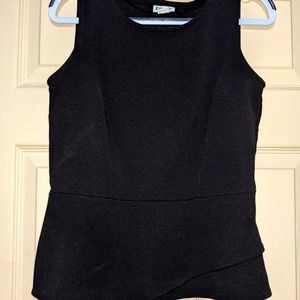 DKNY ribbed sleeveless top, black, size S